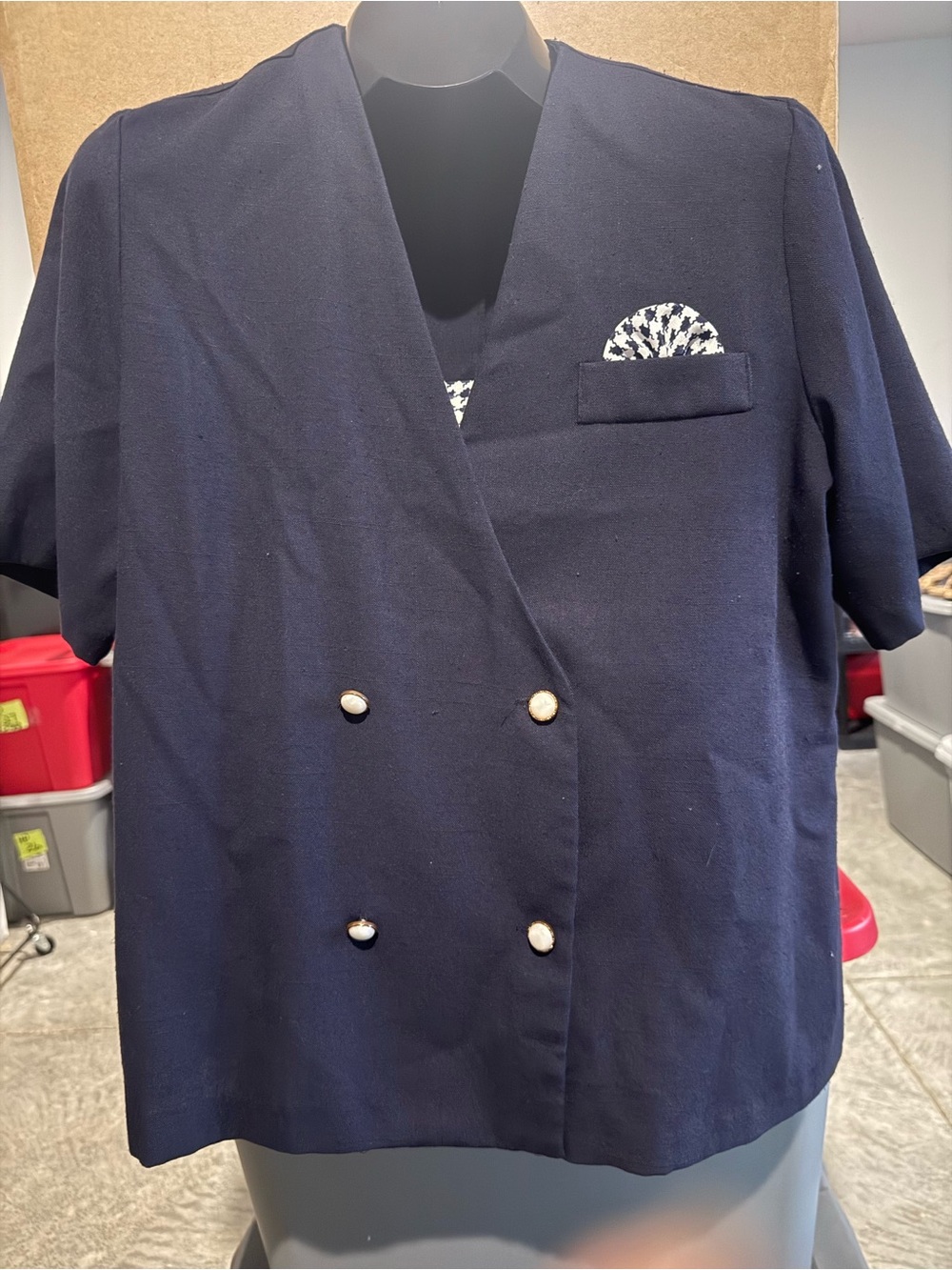 Navy Double-Breasted Women's Jacket 105
